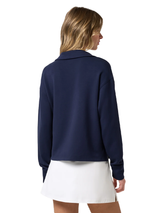 TravisMathew Women's Skyloft Soft V-Neck Pullover - Navy Blazer