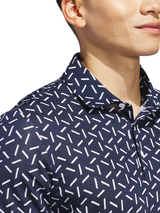 adidas Ultimate365 Mesh Print Climacool Polo - Collegiate Navy