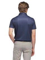 adidas Performance Textured Print Polo Shirt - Collegiate Navy/White