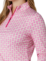 Callaway Women's Deco Geo Long Sleeve Sun Protection Top - Fuchsia Purple