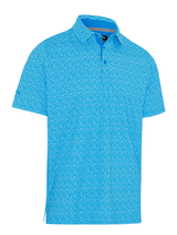 Callaway Tile Gingham Print Polo - Brilliant Blue