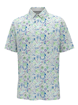Callaway Nautical Conversational Print Polo - Bright White