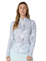 Callaway Women's Active Geo Long Sleeve Sun Protection Top - Bright White
