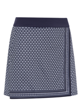 Callaway Women's Scarf Geo Print Asymmetrical 17-Inch Skort - Peacoat