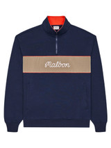 Malbon Torrey Pines Quarter Zip Sweatshirt - Baritone Blue