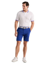 Original Penguin Performance Ribbed Blocking Terry Golf Polo - Bright White