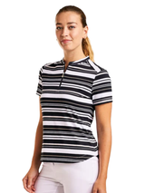 Nivo Womens Lynda Short Sleeve Livcool Mock  - Black/White