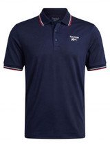 Reebok Solid Performance Polo Shirt - Vector Navy/Chalk/Vector Red