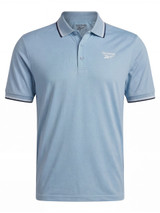Reebok Solid Performance Polo Shirt - Soft Blue/White/Vector Navy