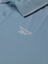 Reebok Solid Performance Polo Shirt - Soft Blue/White/Vector Navy