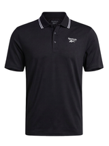 Reebok Solid Performance Polo Shirt - Black/White/Grey 3