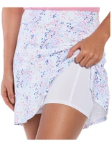 Ben Hogan Women's 16-Inch Ditsy Dot Floral Skort - Bright White