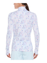 Ben Hogan Women's Ditsy Dot Floral Printed Sun Protection Top - Bright White