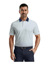 Ben Hogan Martini Conversational Print Polo - Bright White