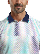 Ben Hogan Martini Conversational Print Polo - Bright White
