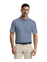 Ben Hogan Printed Multicolour Stripe Polo - Bright White