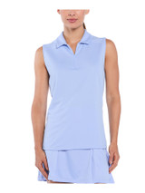 Ben Hogan Women's Solid Ventilation Sleeveless Polo - Serenity