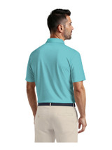 Ben Hogan Mini Ottoman Textured Polo Shirt - Blue Curacao