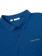 Calvin Klein Brookview Cotton Blend Pique Polo - Dresden Blue