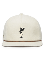 TRUE Linkswear Dead Golfer Corduroy 5 Panel Strapback Cap - Stone