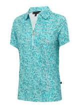 Birdee Sport Womens Gemstone Short Sleeve Top - Aqua