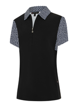 Birdee Sport Womens Lido Wrap Short Sleeve Top - Black