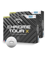 Callaway Chrome Tour X Triple Track Golf Balls - 2 Dozen White