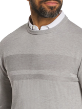 FootJoy Tonal Block Crewneck Pullover - Heather Grey