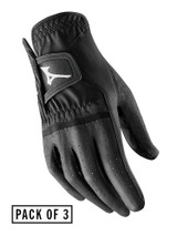 Mizuno Comp Pack of 3 Golf Glove - Black