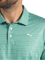 Puma MATTR Stadium Golf Polo - White Glow/Luso Green