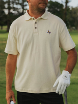 Walker Golf Things Kooka Terry Polo - Cream
