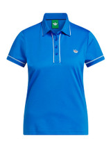 adidas Originals Womens Solid Polo - Bluebird
