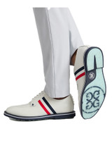 G/FORE GALLIVANTER Split Toe Grosgrain Leather Golf Shoes - Snow