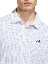 adidas Ultimate365 Mesh Tango Print Climacool Polo Shirt - White/Dusky Petrol