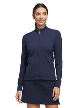 adidas Womens Performance Texture Full Zip Jacket - Collegiate Navy