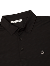 Calvin Klein Webster Self Stripe Polo - Black
