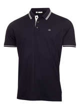 Calvin Klein Archer Cotton Blend Pique Polo - Navy