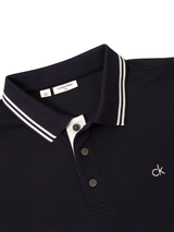 Calvin Klein Archer Cotton Blend Pique Polo - Navy