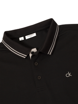 Calvin Klein Archer Cotton Blend Pique Polo - Black