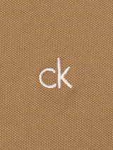 Calvin Klein Archer Cotton Blend Pique Polo - Biscuit