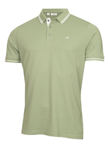 Calvin Klein Archer Cotton Blend Pique Polo - Sage