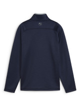 Puma Junior Boys Waffle Fleece 1/4 Zip - Deep Navy