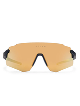 Liive Vision Flow Sunglasses - Matt Navy w/ Gold Mirror