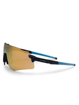 Liive Vision Flow Sunglasses - Matt Navy w/ Gold Mirror