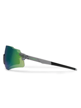 Liive Vision Flow Sunglasses - Matt Xtal Smoke w/ Green Mirror