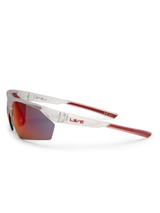 Liive Vision React Sunglasses - Matt Xtal w/ Red Mirror