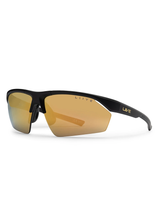 Liive Vision React Sunglasses - Matt Black w/ Gold Mirror