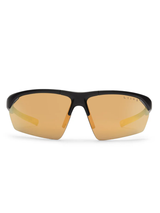 Liive Vision React Sunglasses - Matt Black w/ Gold Mirror