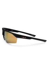 Liive Vision React Sunglasses - Matt Black w/ Gold Mirror