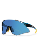 Liive Vision Pace Sunglasses - Xtal Neon Blue w/ Blue Mirror
